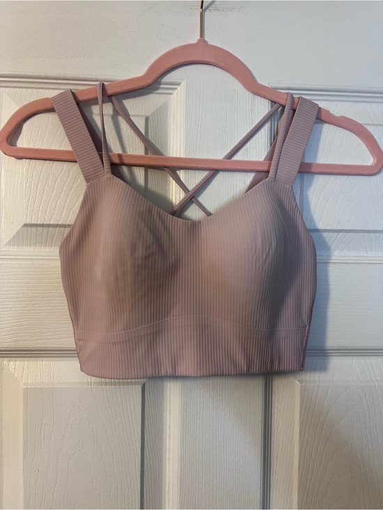 lululemon athletica Other - #572 Lululemon Like a Cloud Ribbed Longline Bra D/DD Pink Haze Size 4